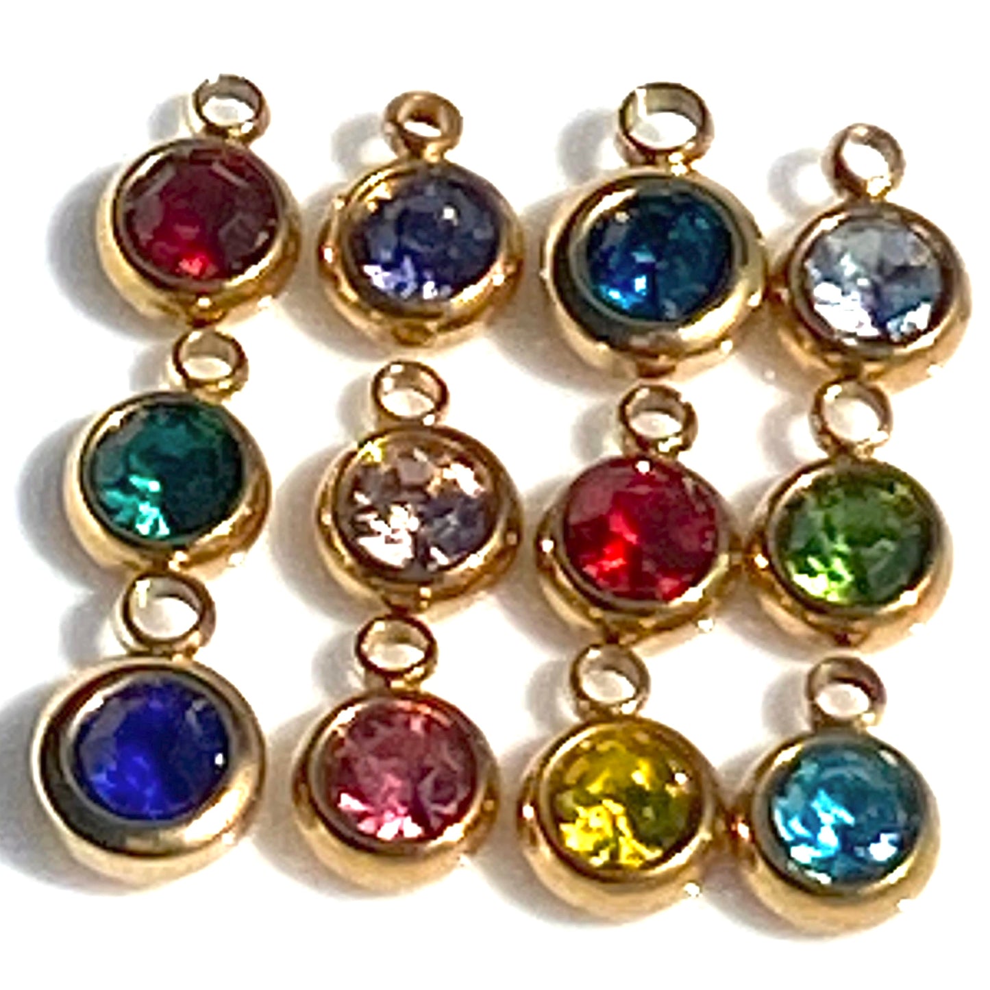 2-Hole Birthstone & Birth Flower Cable Chain Bracelet