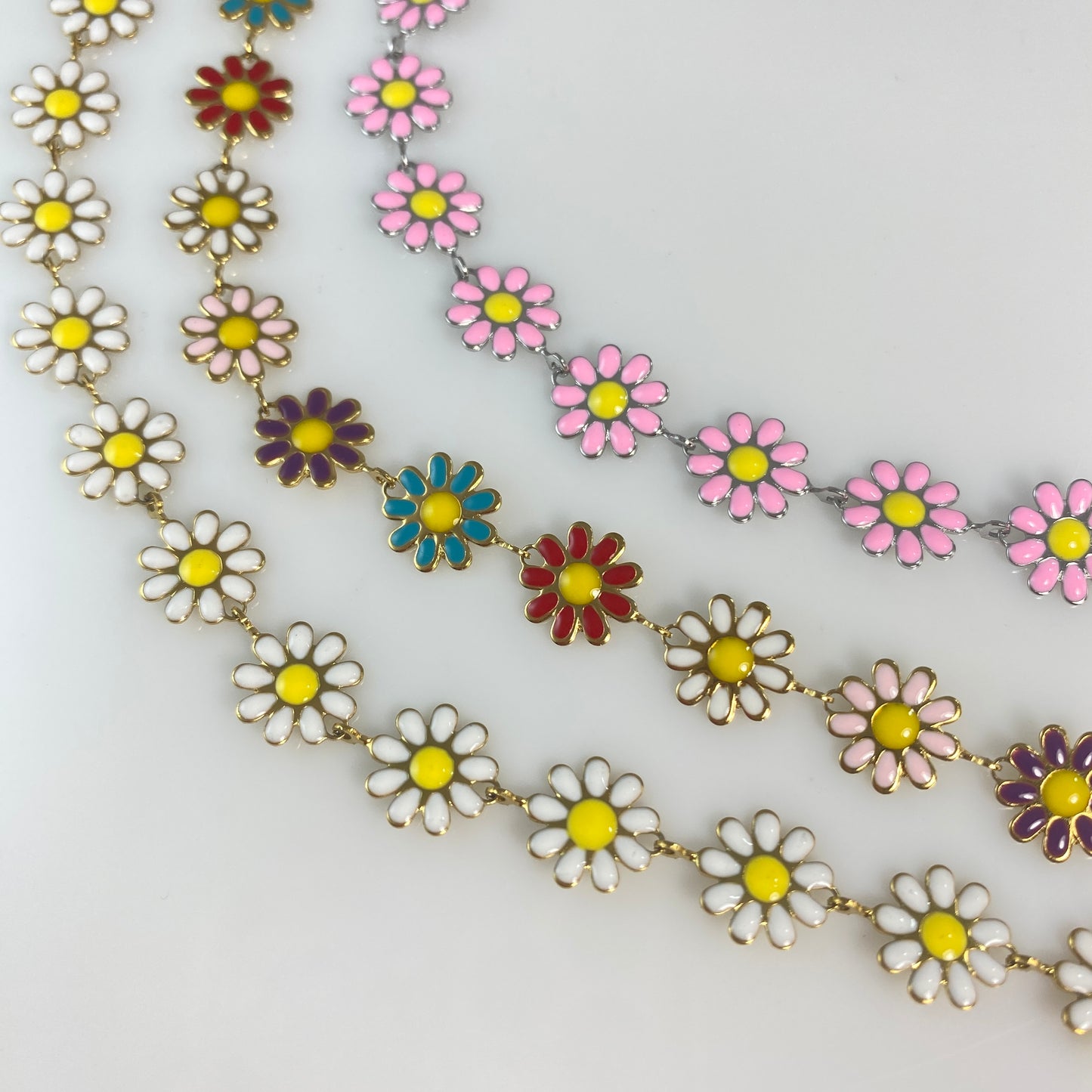 Enamel Flower Stud Earrings