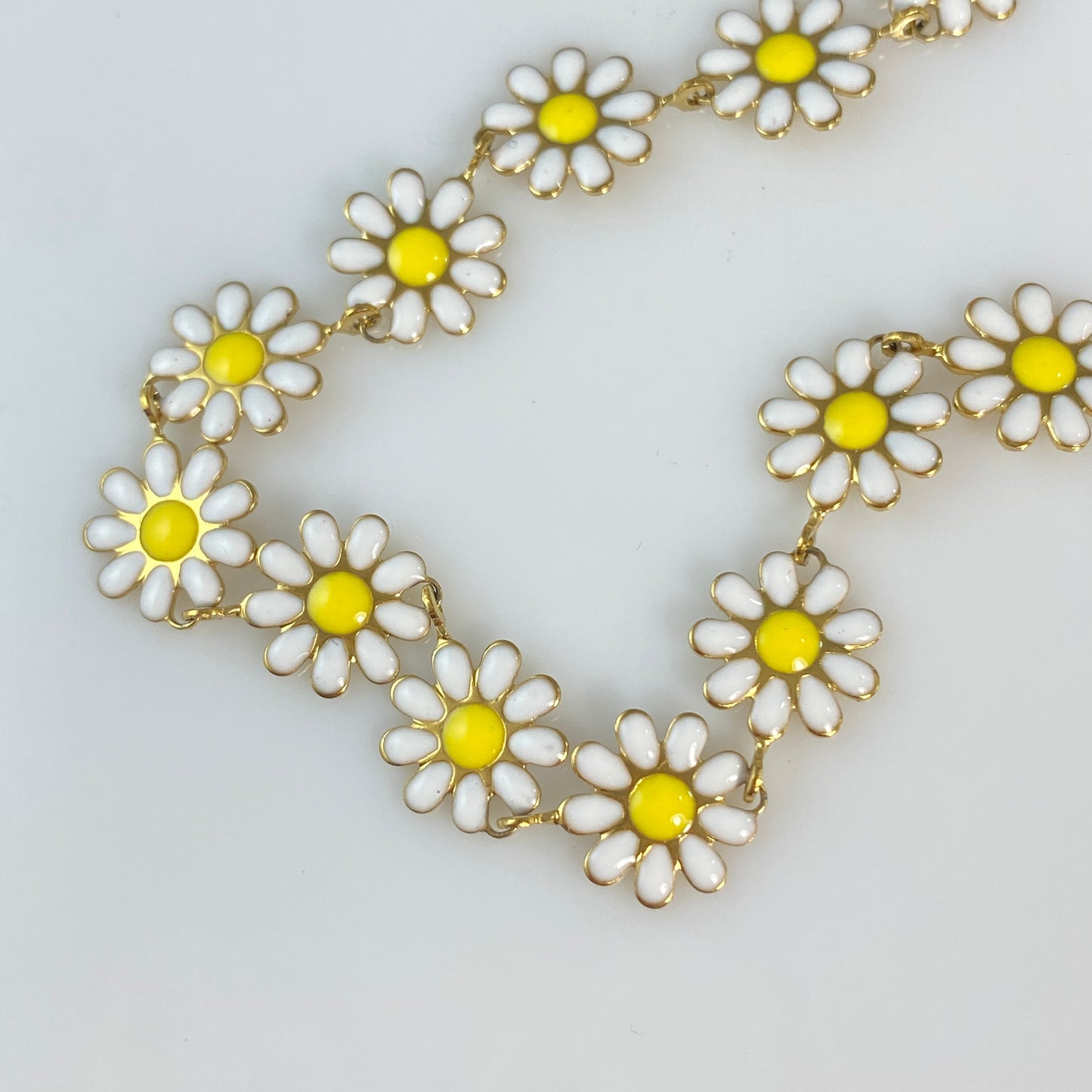 Enamel Flower Chain Bracelet