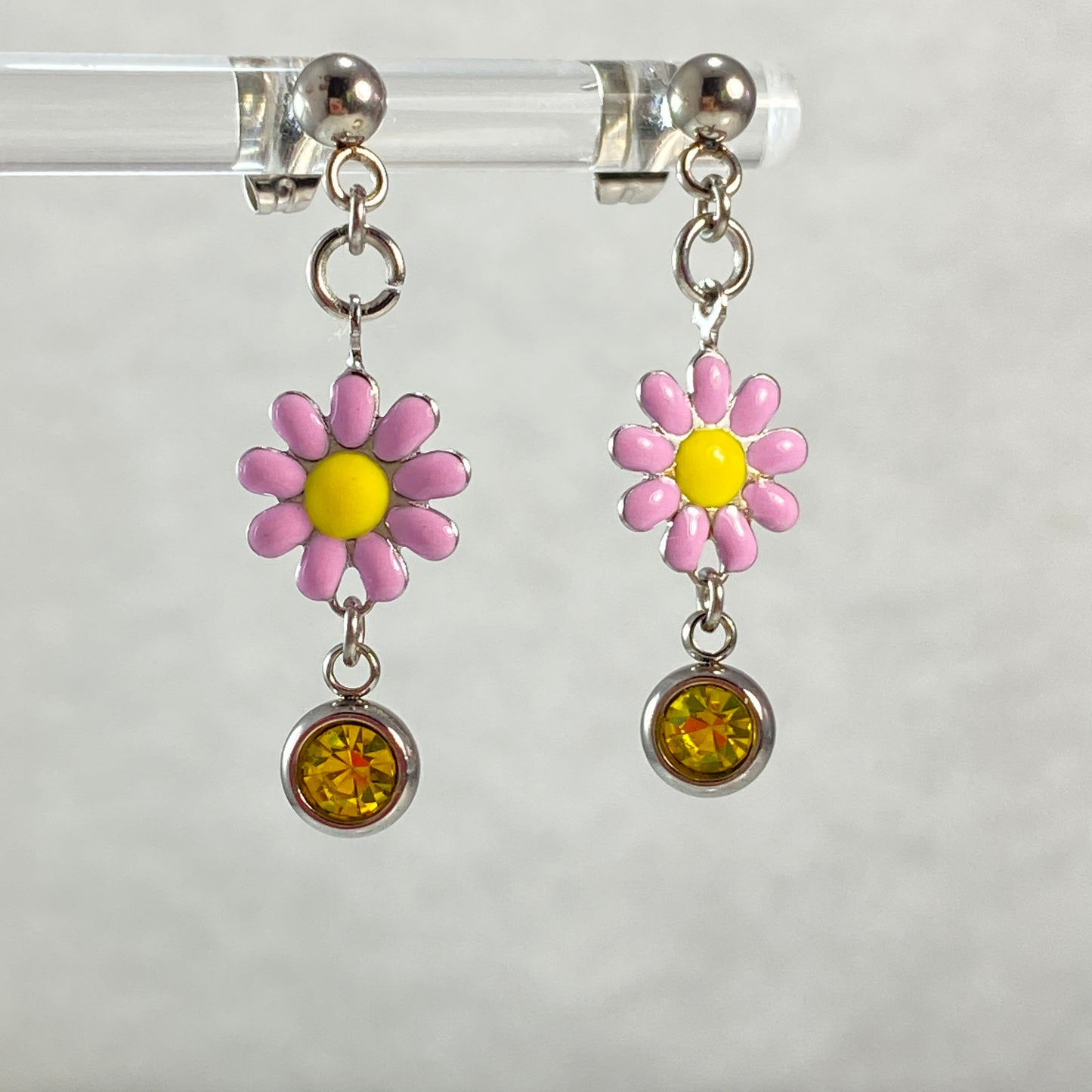 Enamel Flower Stud Earrings