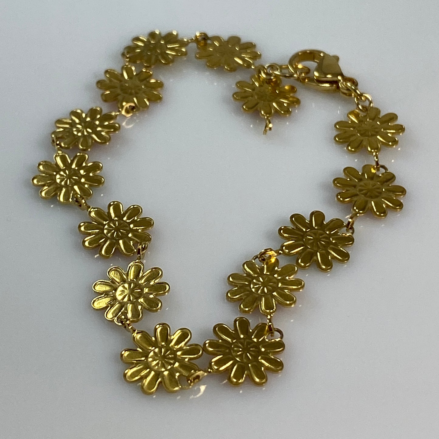Enamel Flower Chain Bracelet