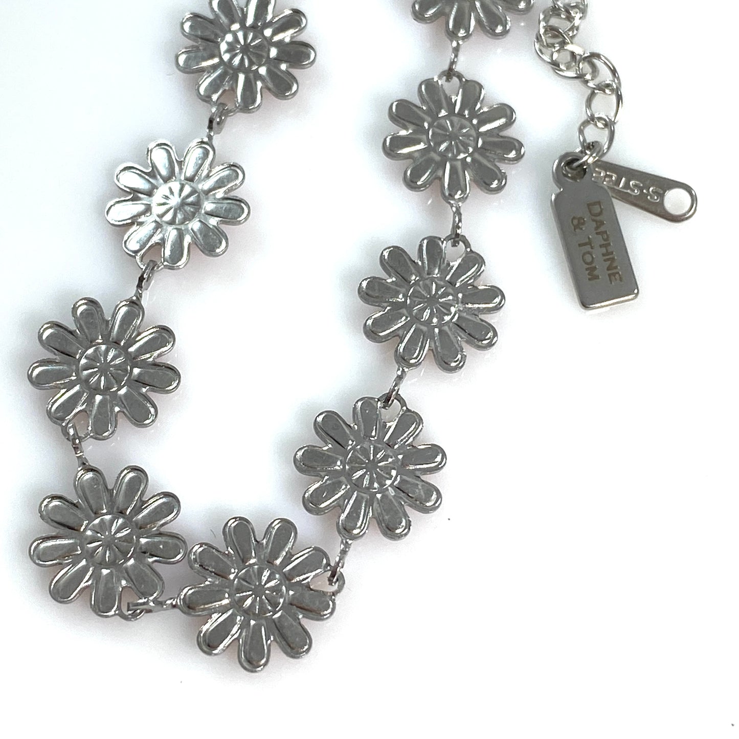 Enamel Flower Chain Bracelet