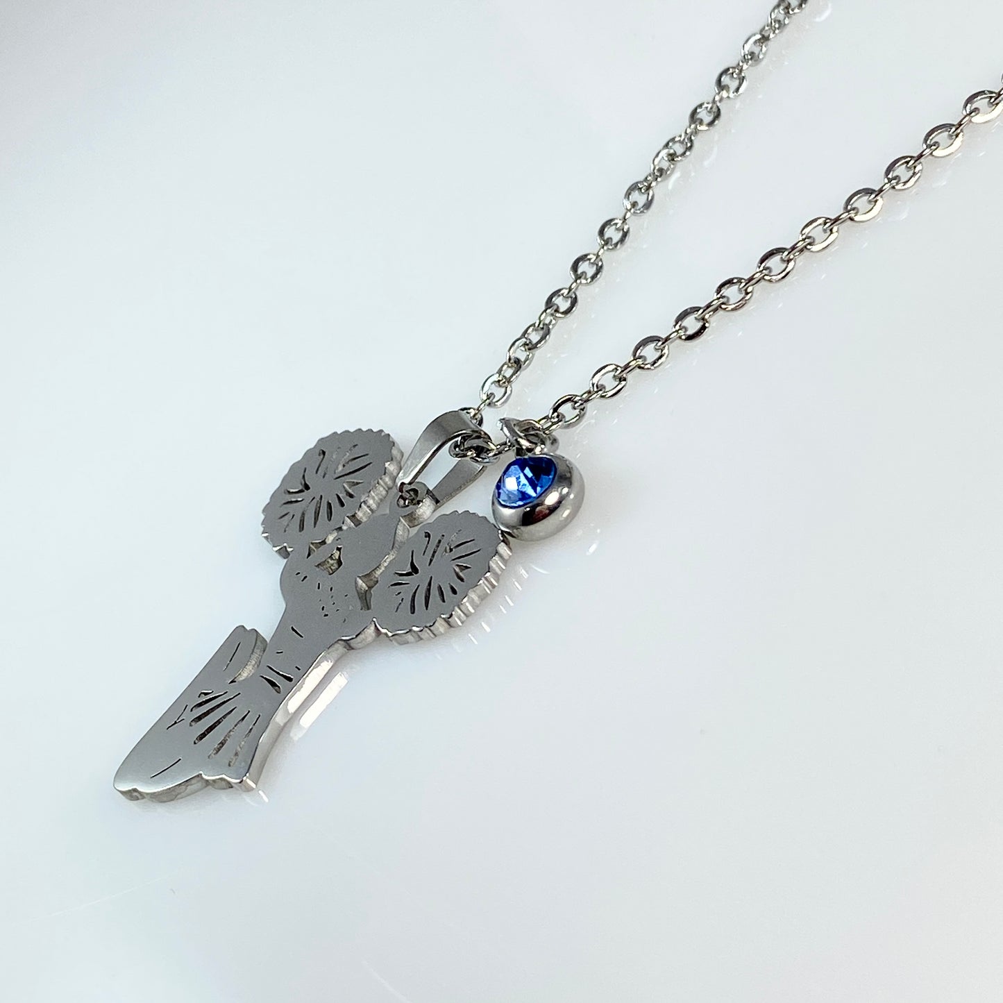 Cheerleader Birthstone Cable Chain Necklace