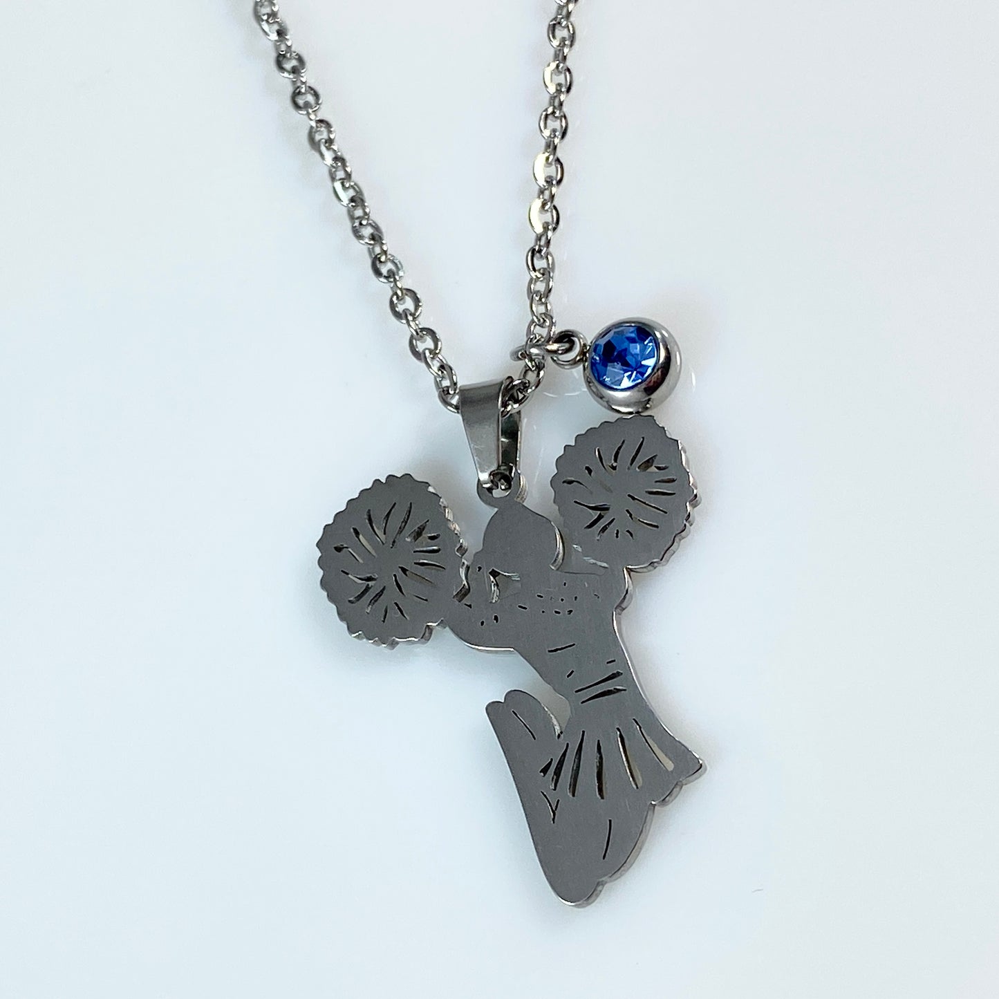 Cheerleader Birthstone Cable Chain Necklace