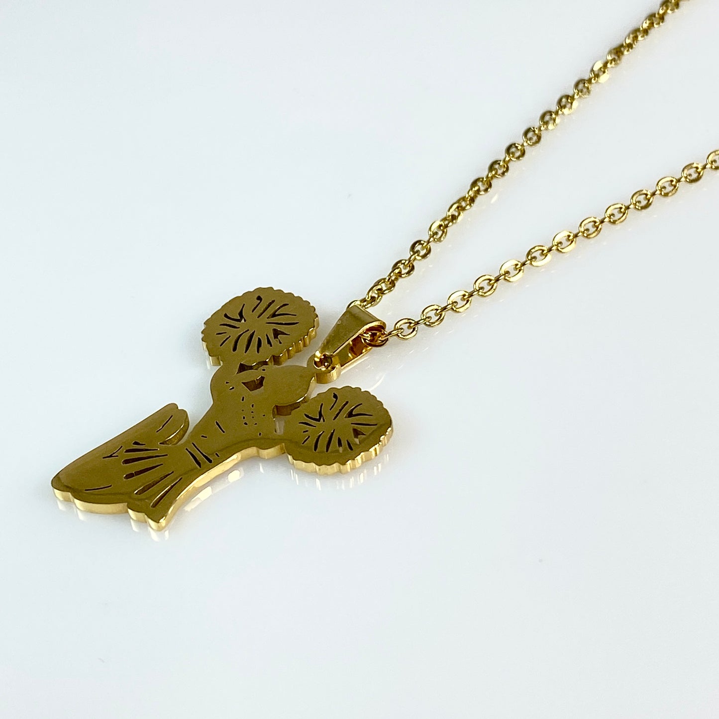 Cheerleader Birthstone Cable Chain Necklace