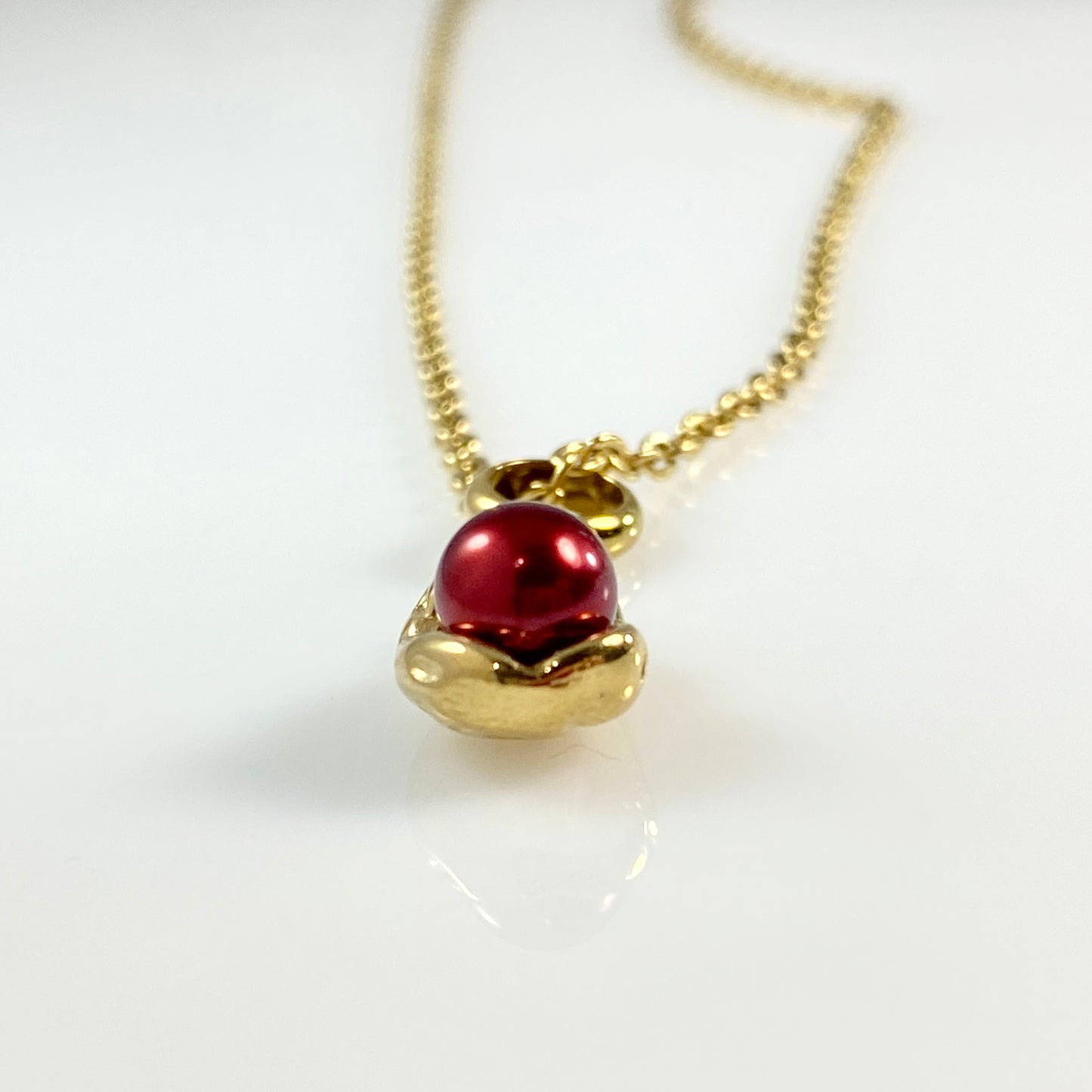 Pearl Bean Pod Cable Chain Necklace