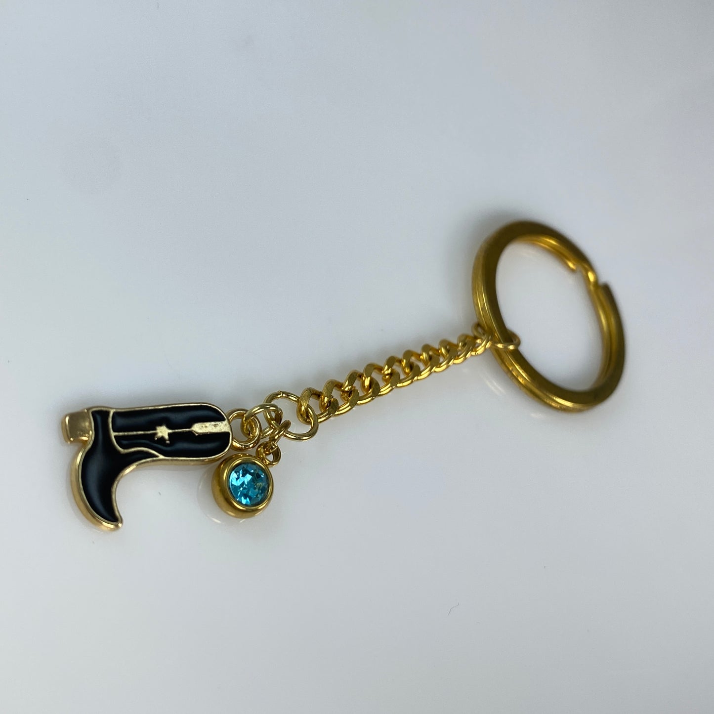 Cowgirl Boot & Birthstone Keychain