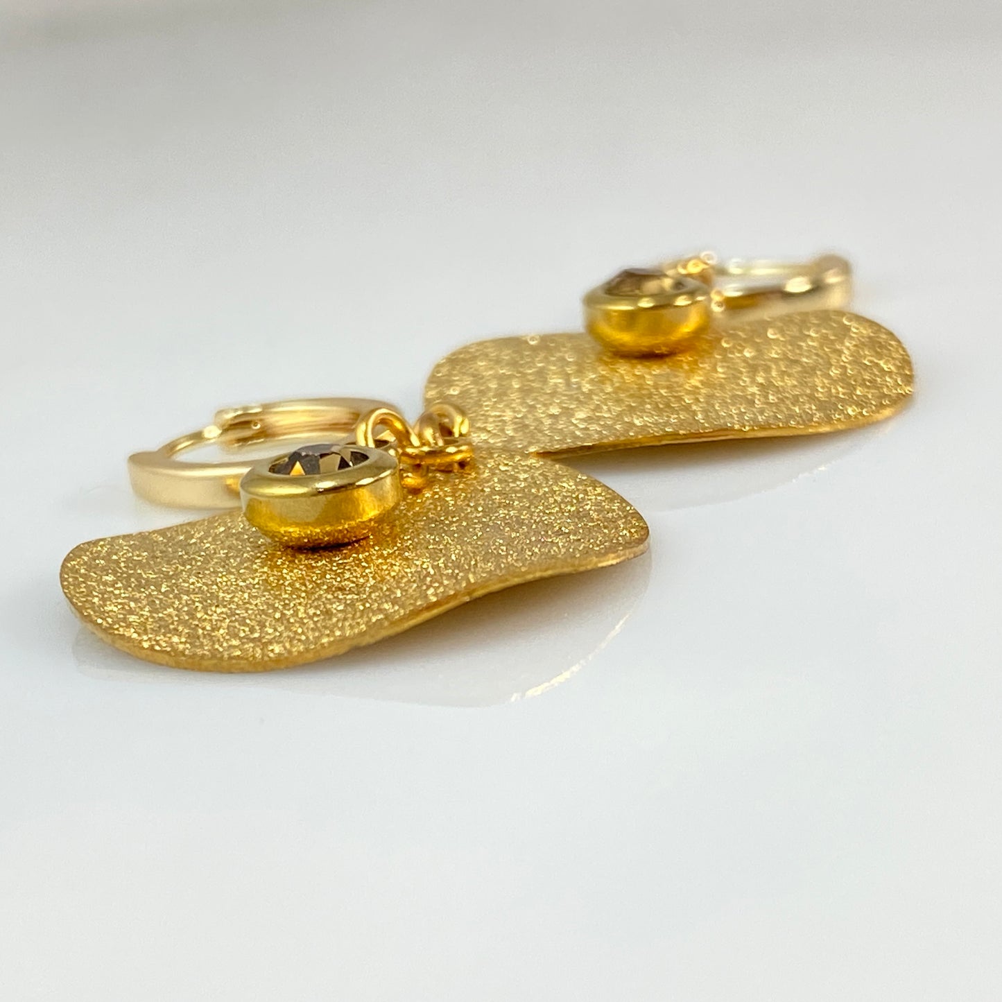 Disks & Birthstones Huggie Hoop Earrings