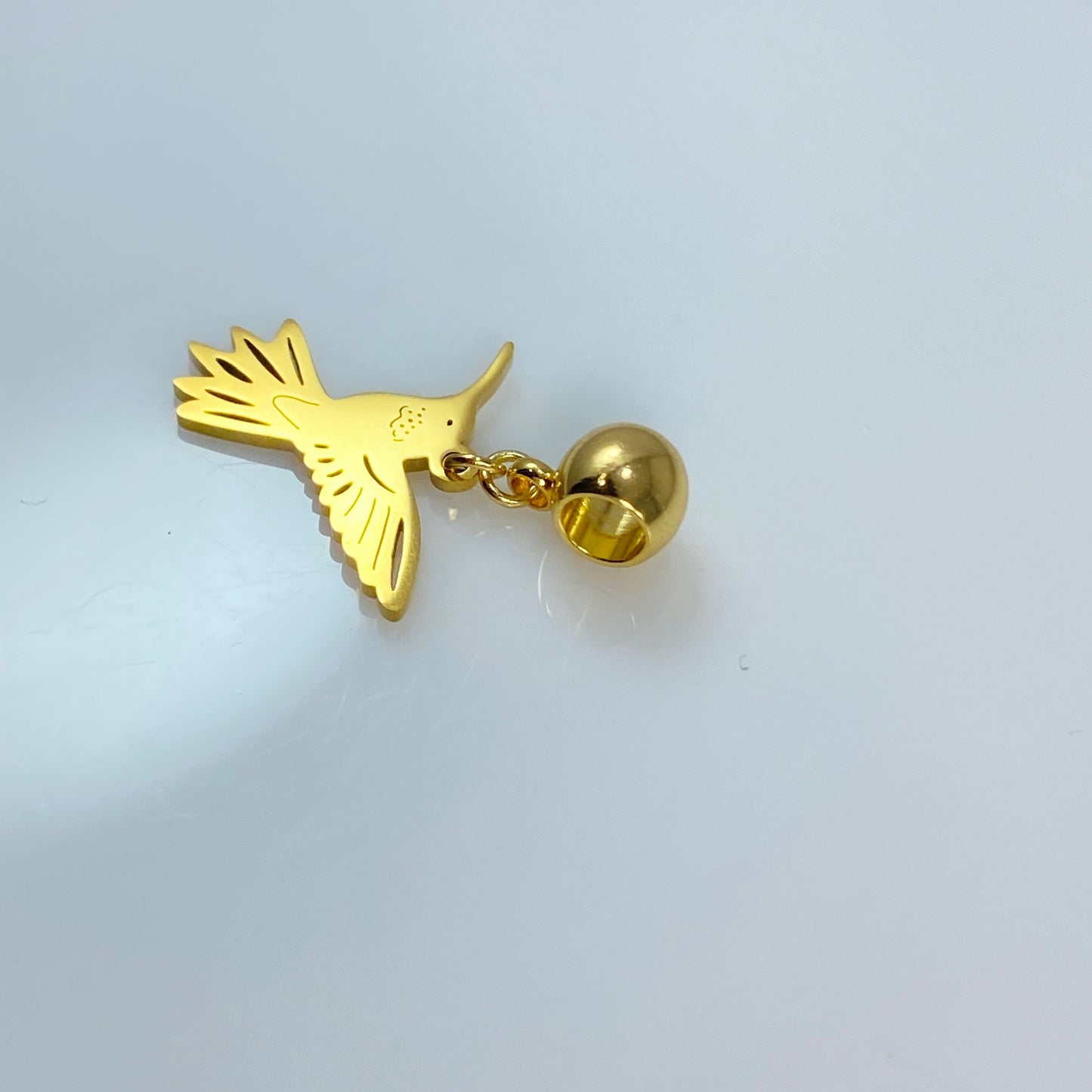 Hummingbird & Birthstone Charm
