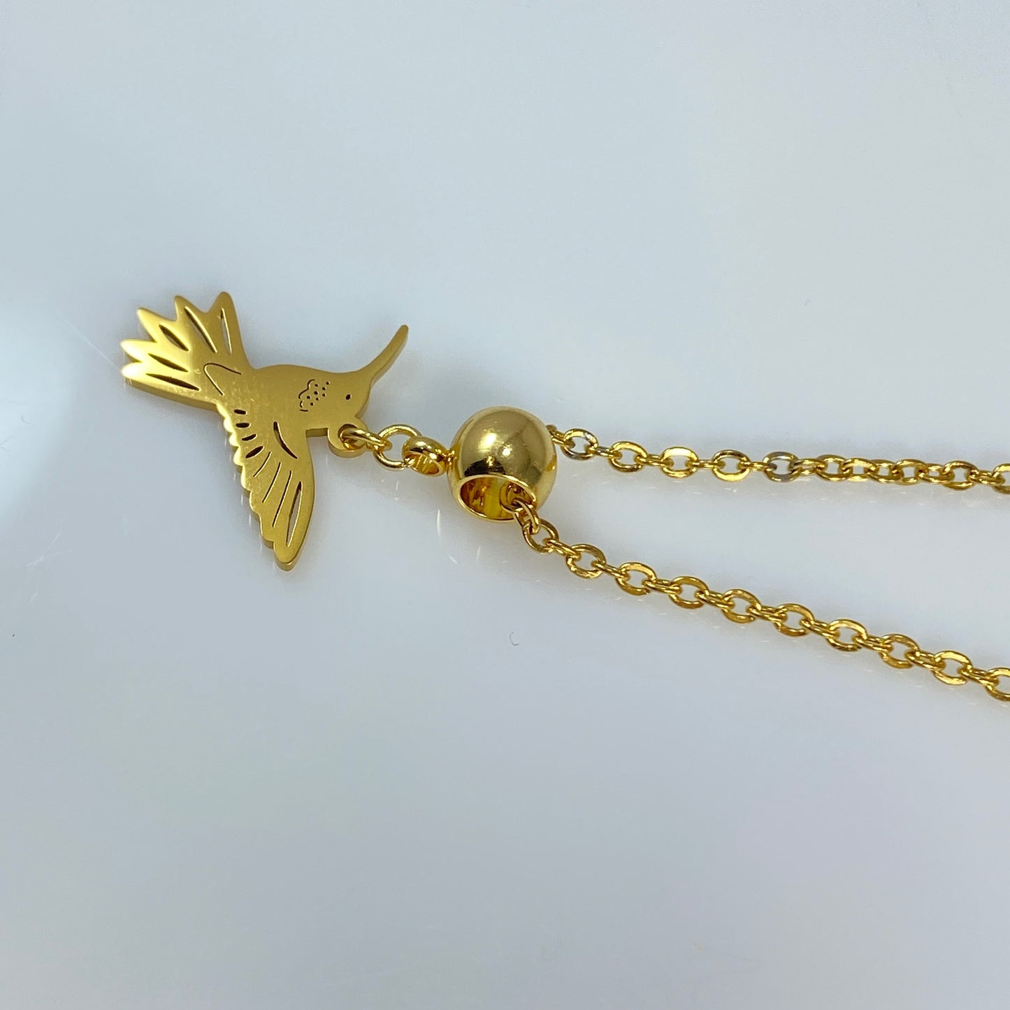 Hummingbird & Birthstone Charm