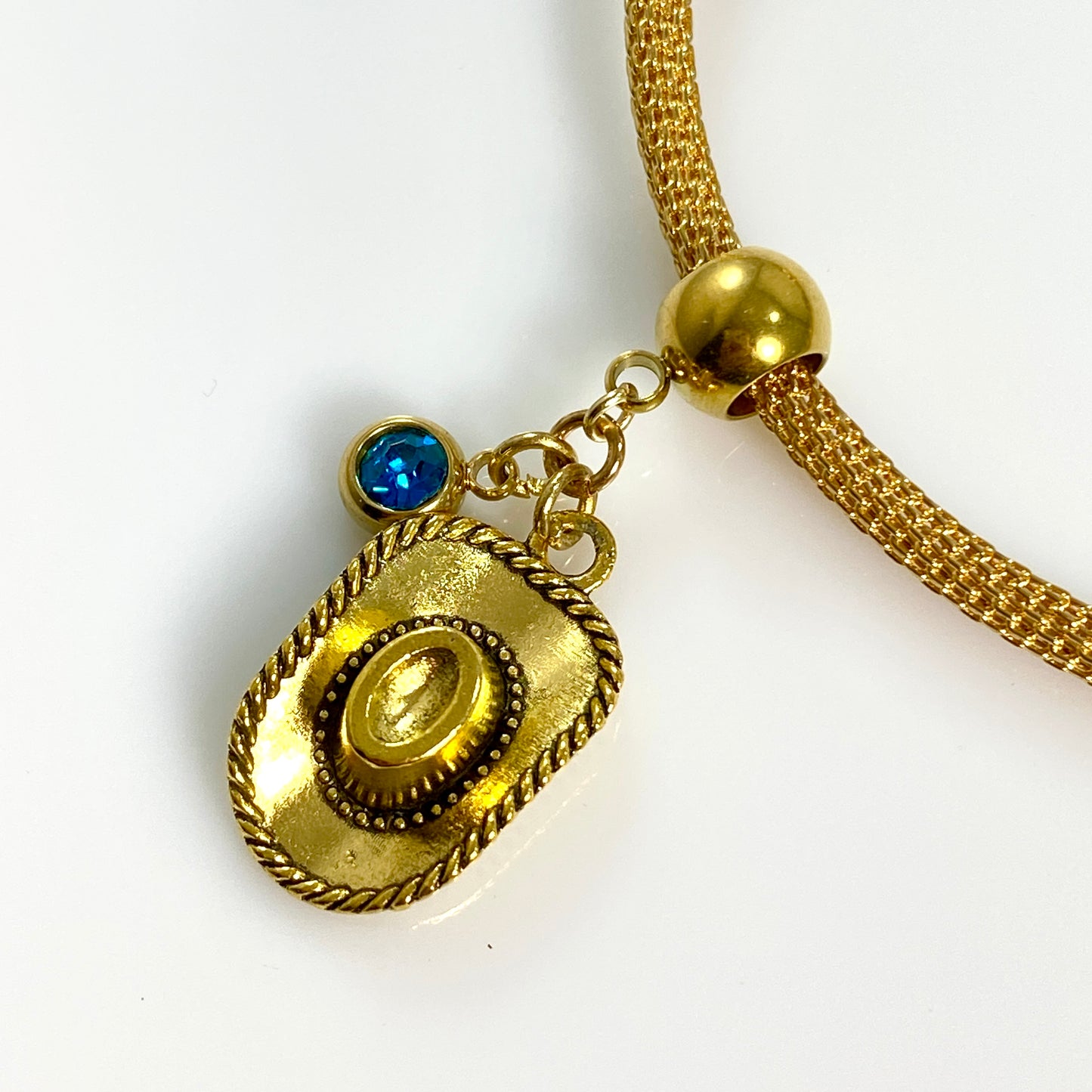 Cowgirl Hat & Birthstone Charm