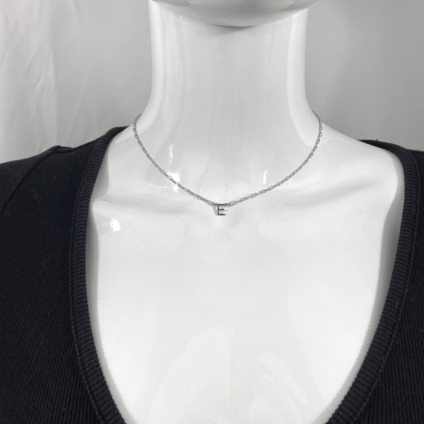 Initial on Figure 8 Infinity Chain Necklace