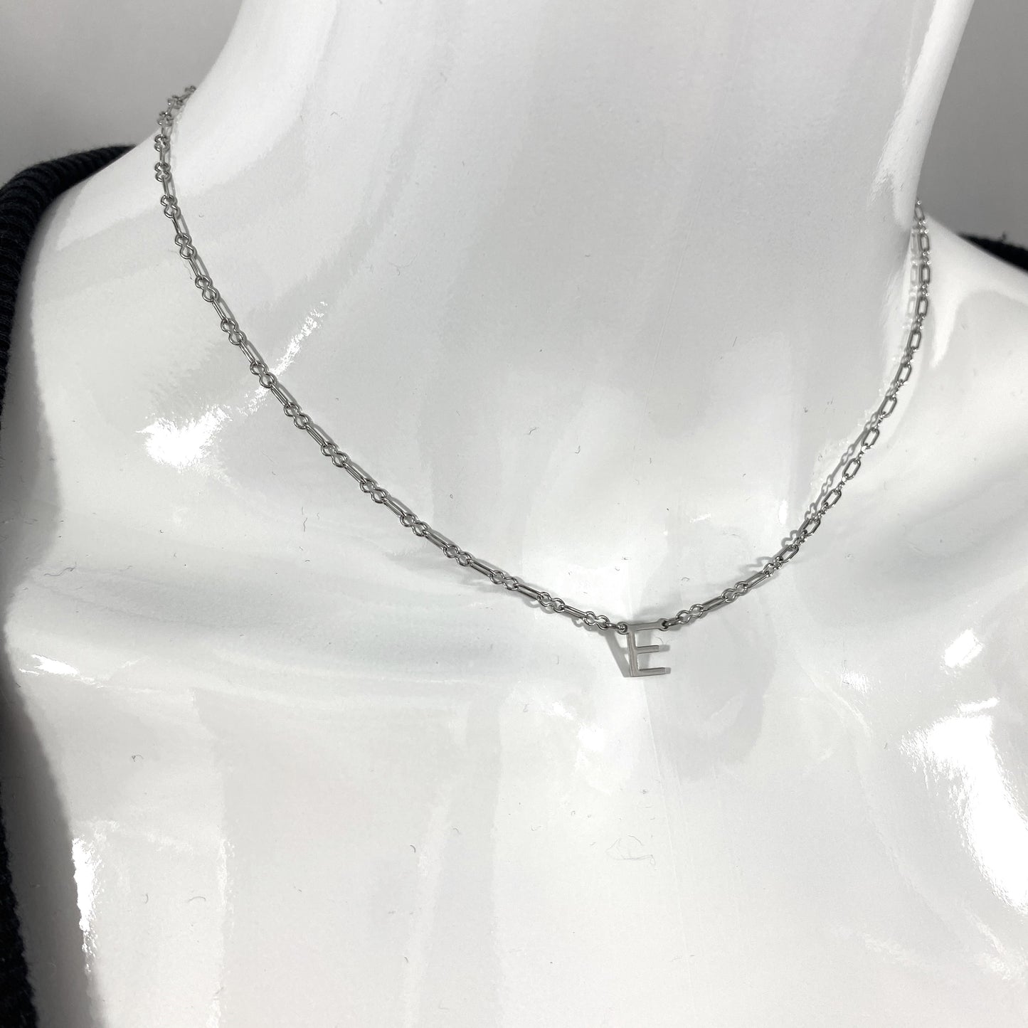 Initial on Figure 8 Infinity Chain Necklace