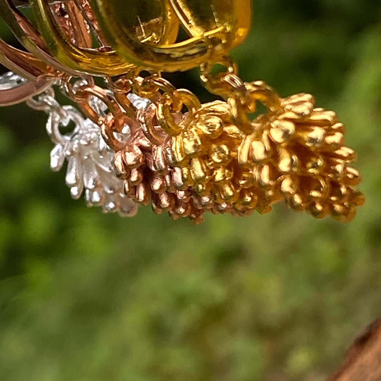 Pine Cones & Birthstone Huggie Hoop Earrings
