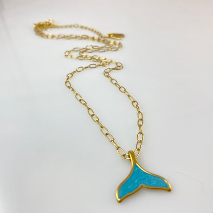 Whale Tail Paperclip Necklace