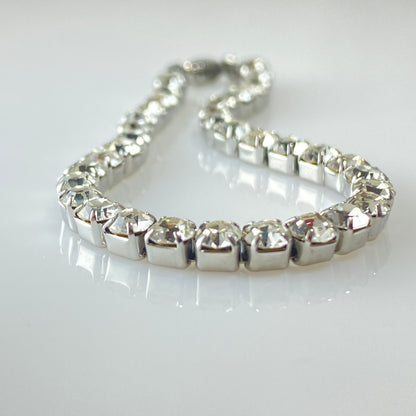 Bracelet en argent et oxyde de zirconium en acier inoxydable