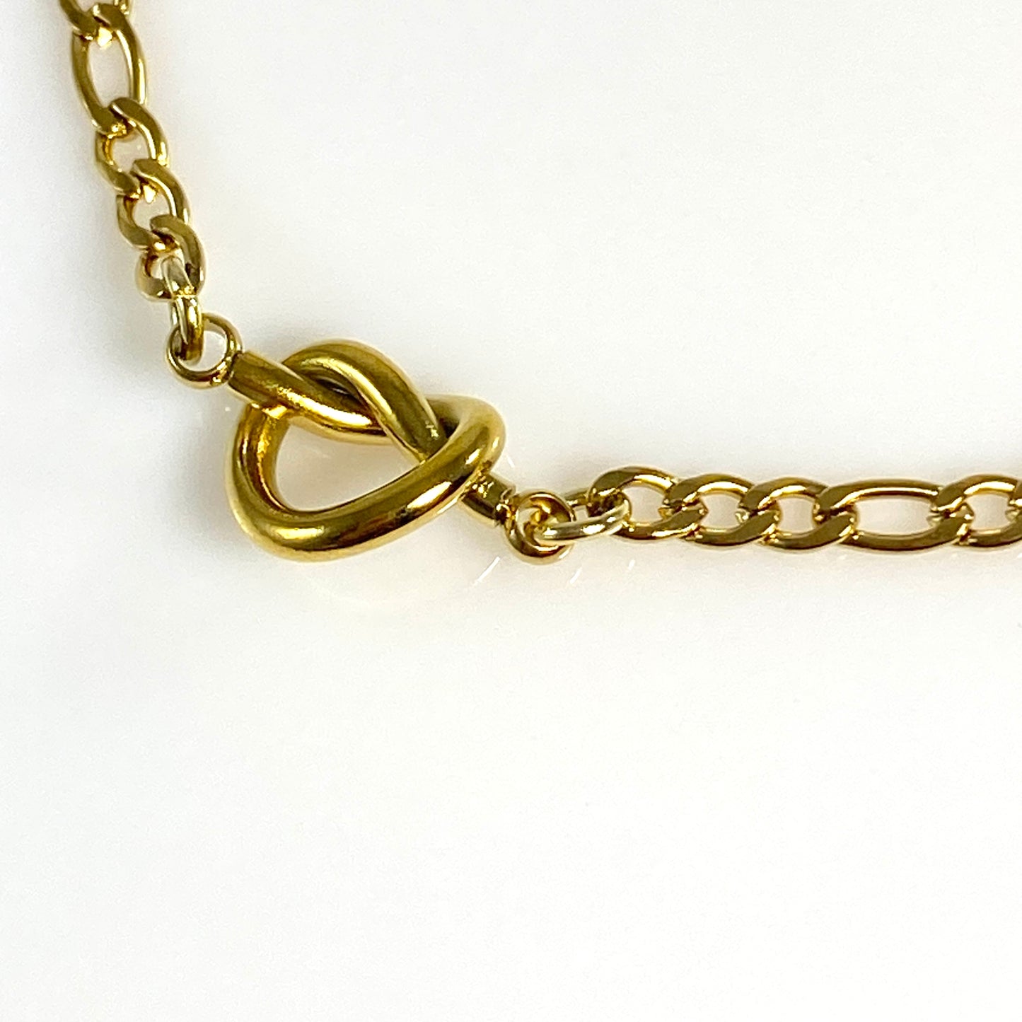 Eternity Knot & Birthstone Figaro Chain Necklace - MADE IN CANADA
