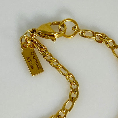 Eternity Knot & Birthstone Figaro Chain Necklace - MADE IN CANADA
