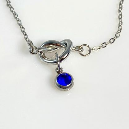 Eternity Knot & Birthstone Cable Chain Bracelet - MADE IN CANADA