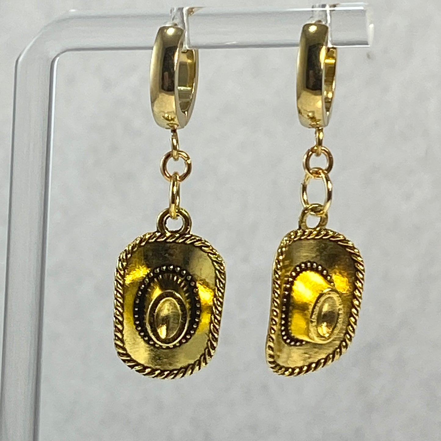 Cowboy Cowgirl Hat Huggie Earrings - MADE IN CANADA