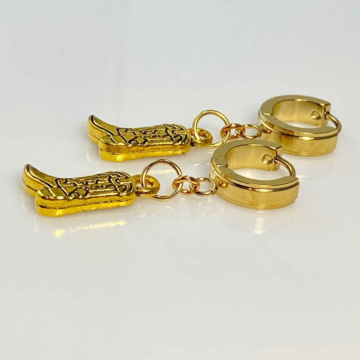 Cowgirl Boots & Birthstone Huggie Hoop Earrings - MADE IN CANADA