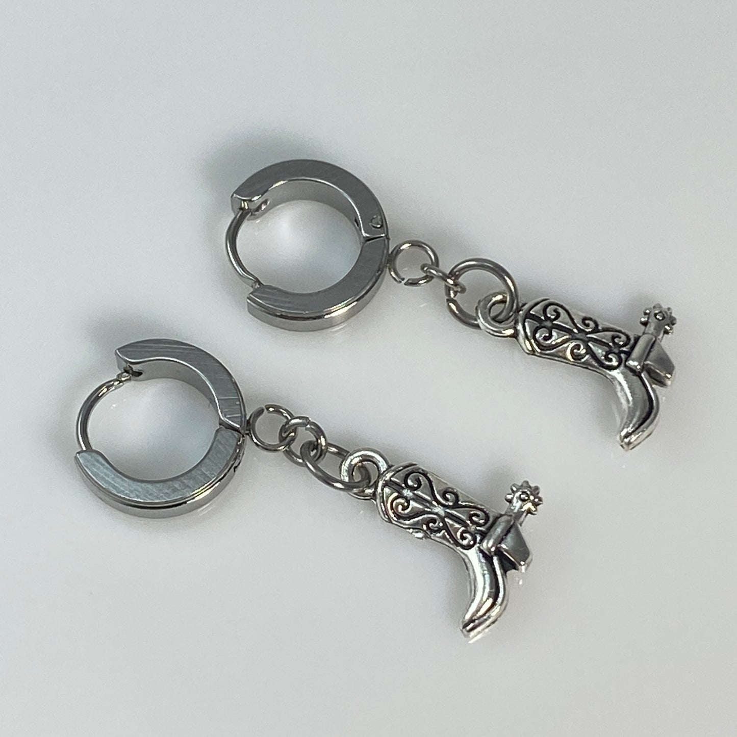Cowgirl Boots & Birthstone Huggie Hoop Earrings - MADE IN CANADA