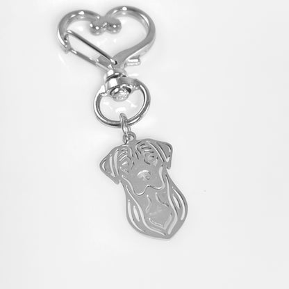 Labrador Dog Head & Birthstone Keychain