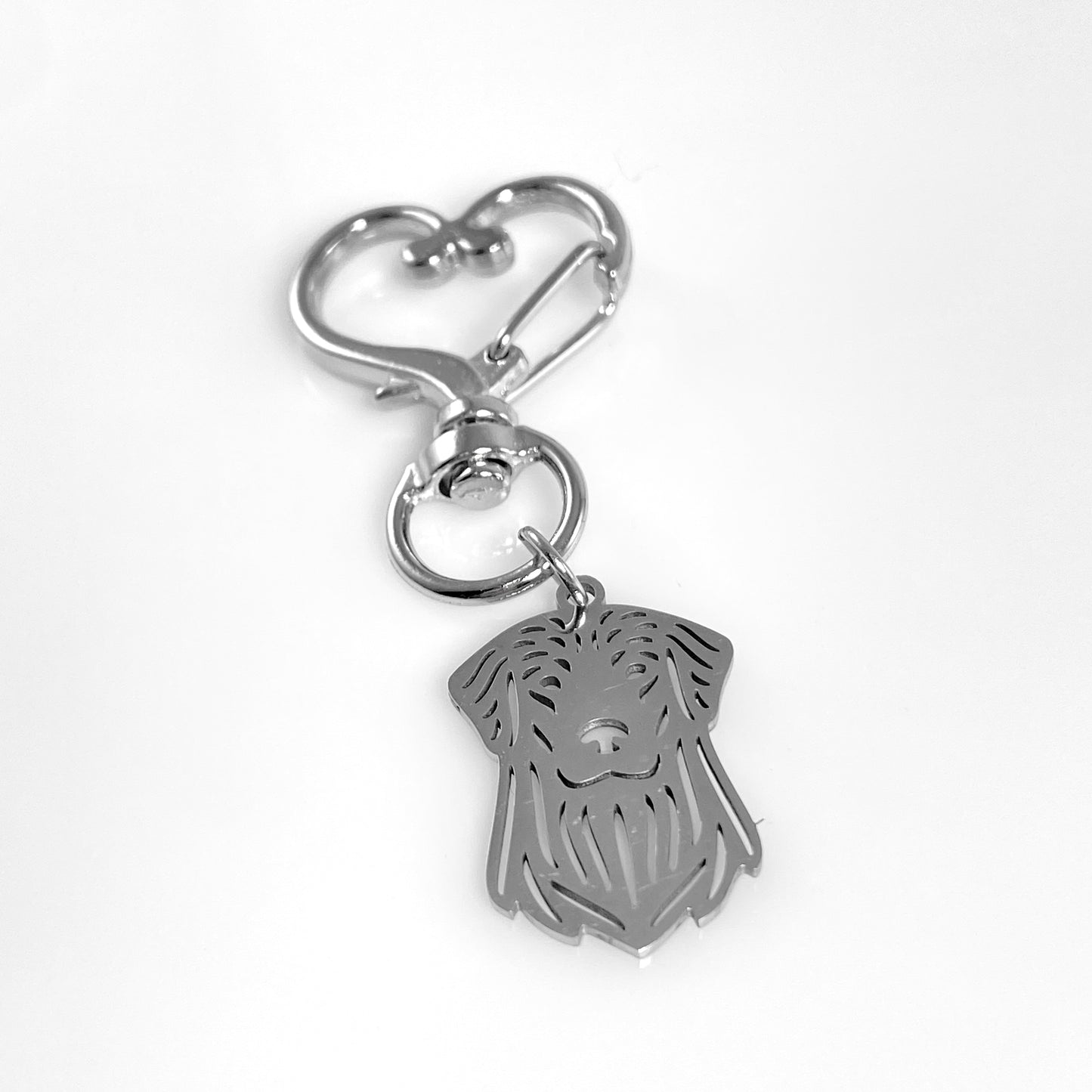 Golden Retriever Dog Head & Birthstone Keychain