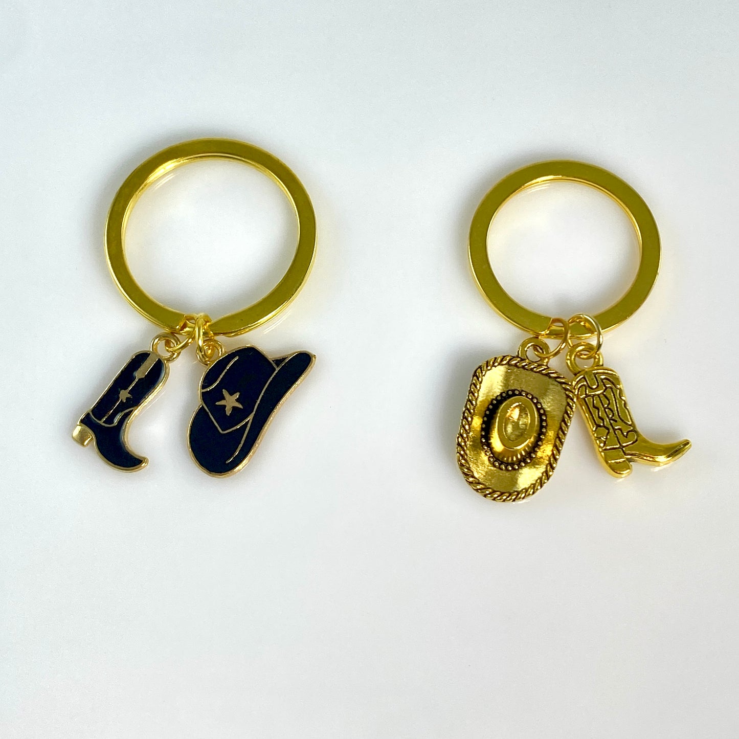 Cowgirl Boots, Hat & Birthstone Keychain - MADE IN CANADA