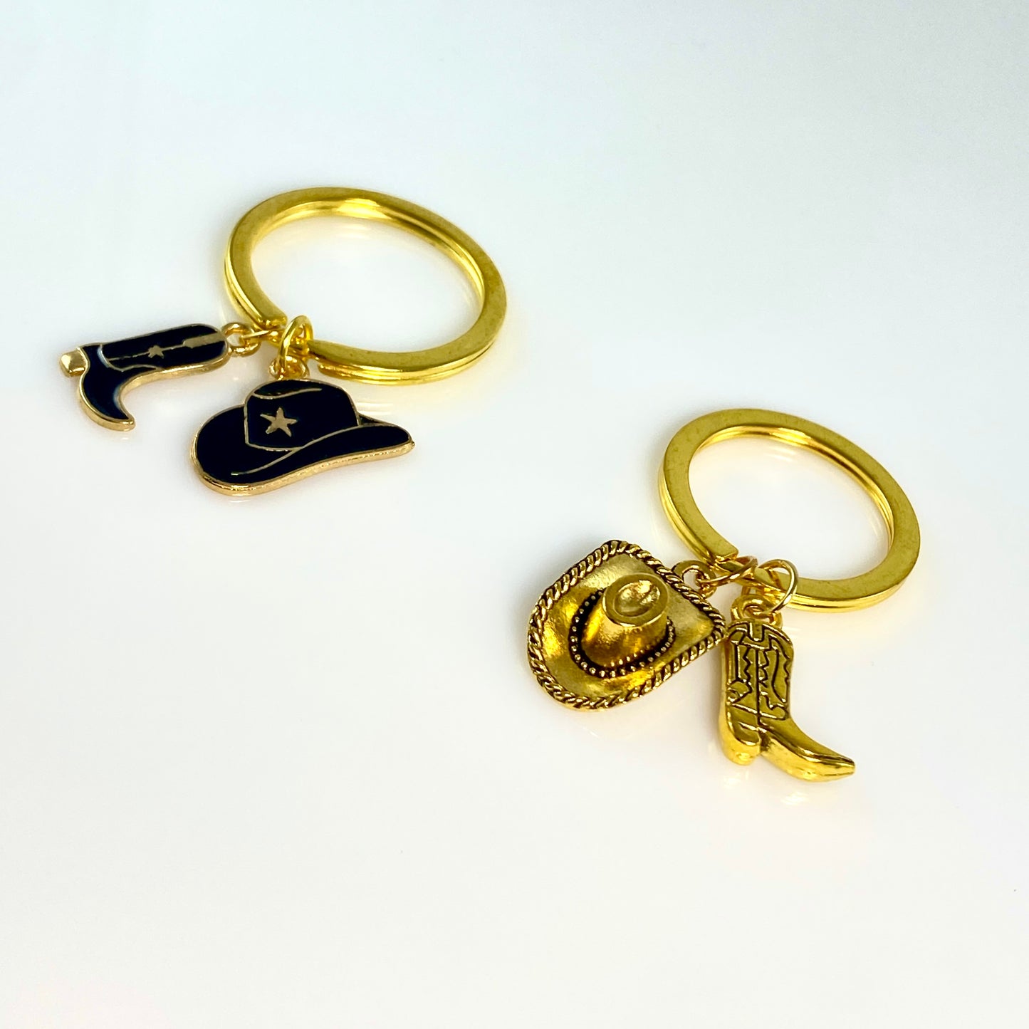 Cowgirl Boots, Hat & Birthstone Keychain - MADE IN CANADA