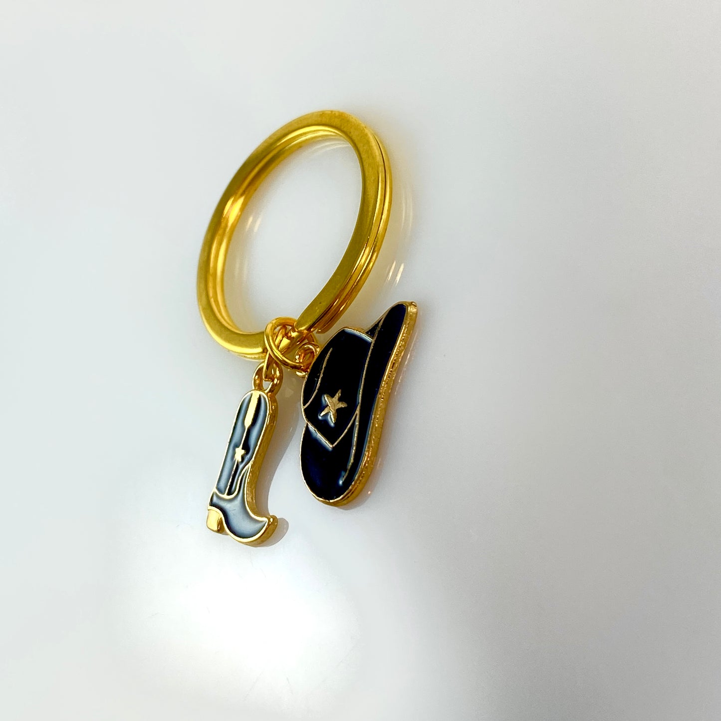 Cowgirl Boots, Hat & Birthstone Keychain - MADE IN CANADA