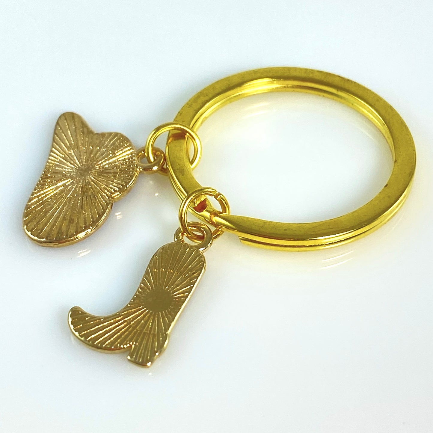 Cowgirl Boots, Hat & Birthstone Keychain - MADE IN CANADA