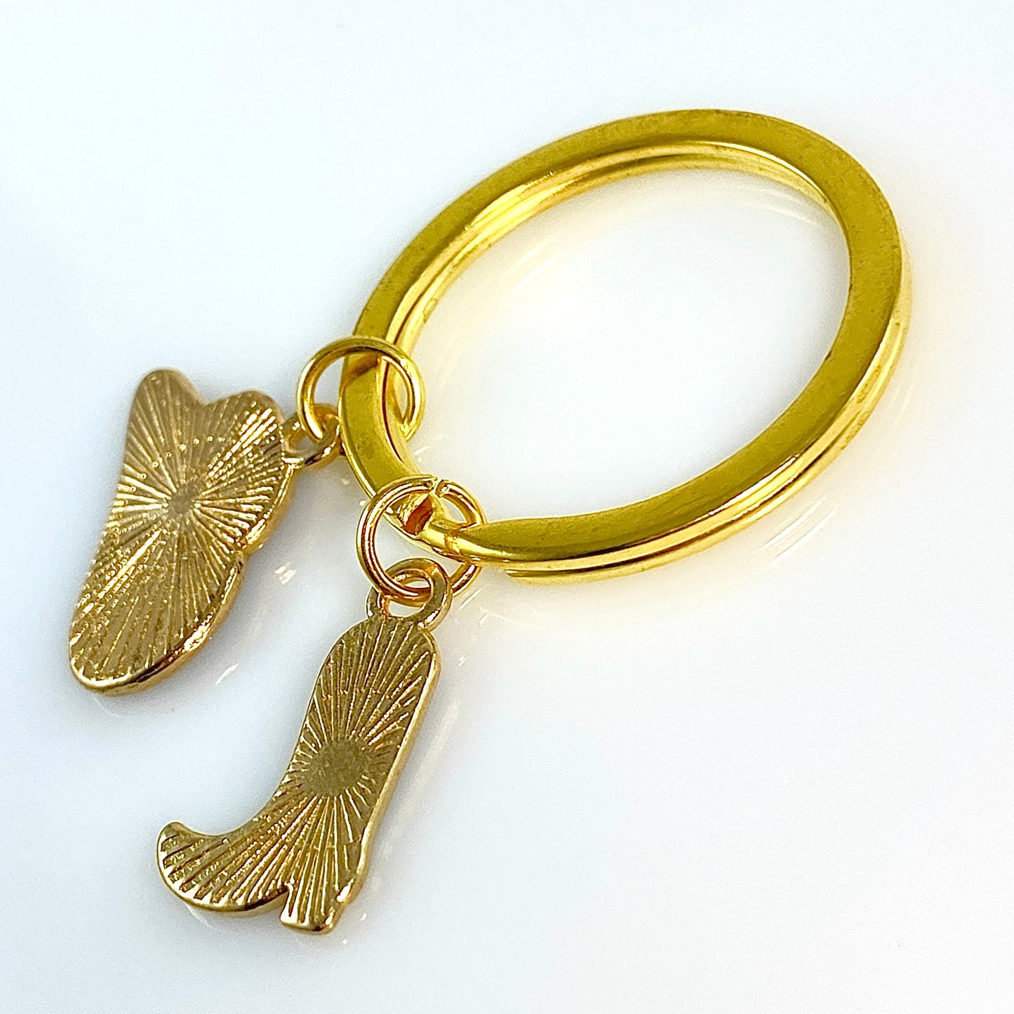 Cowgirl Boots, Hat & Birthstone Keychain - MADE IN CANADA