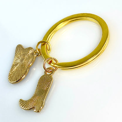 Cowgirl Boots, Hat & Birthstone Keychain - MADE IN CANADA