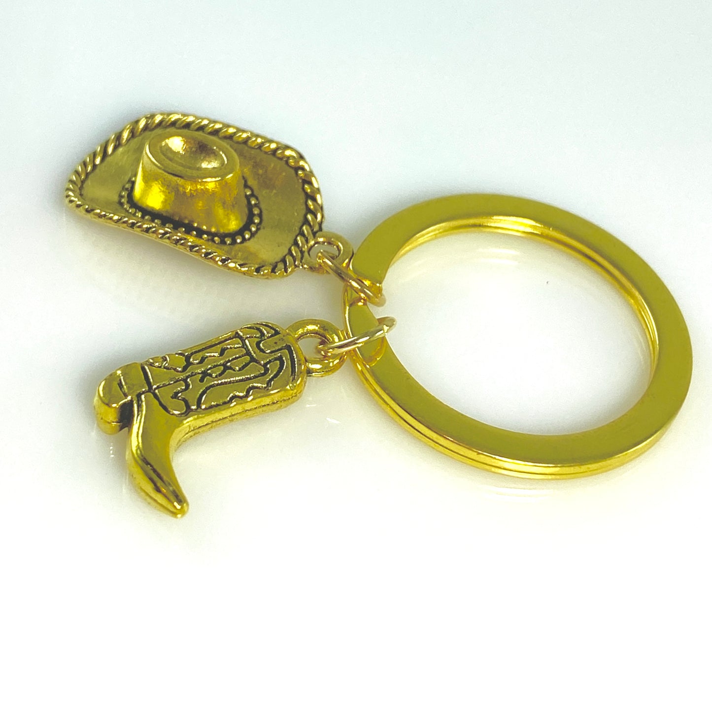 Cowgirl Boots, Hat & Birthstone Keychain - MADE IN CANADA