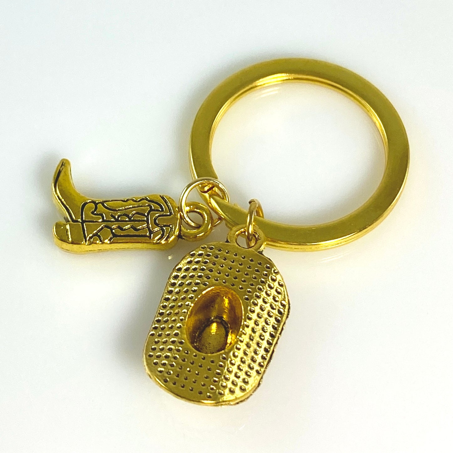 Cowgirl Boots, Hat & Birthstone Keychain - MADE IN CANADA