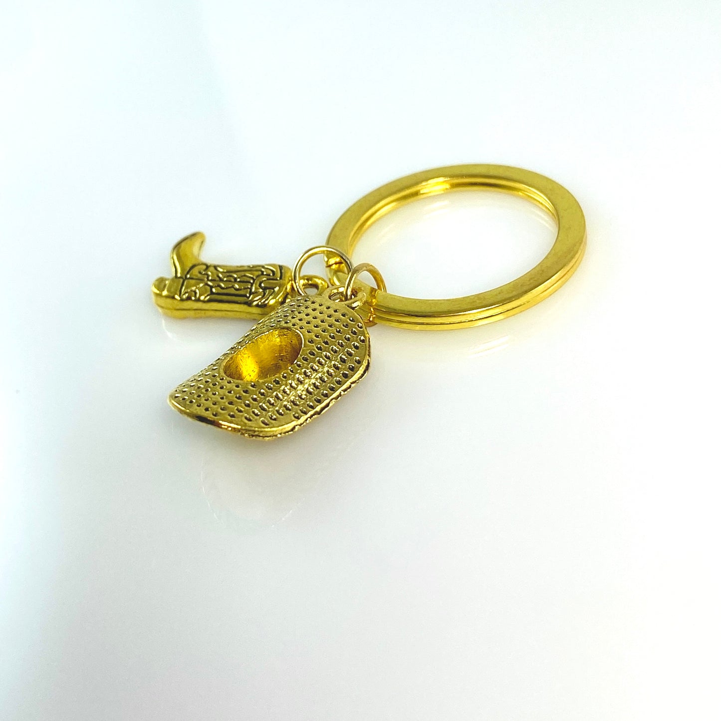 Cowgirl Boots, Hat & Birthstone Keychain - MADE IN CANADA