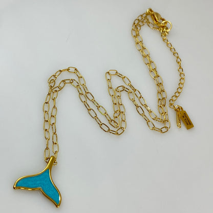 Whale Tail Paperclip Necklace