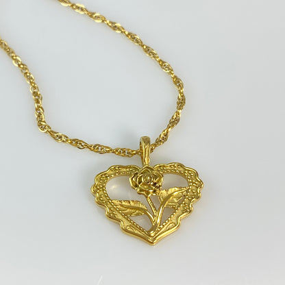 Heart Singapore Chain Necklace