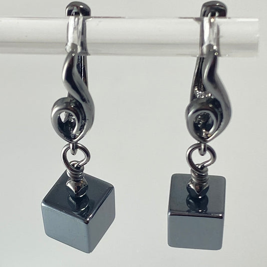 Hematite Hook Earrings