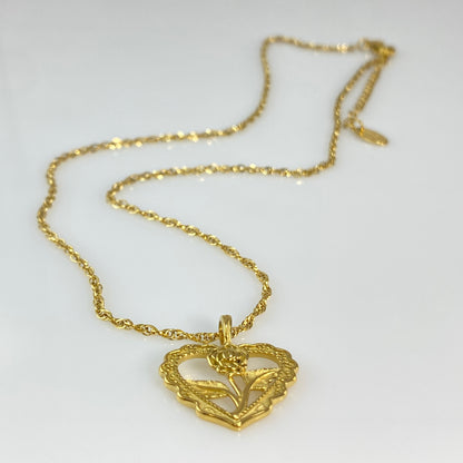 Heart Singapore Chain Necklace