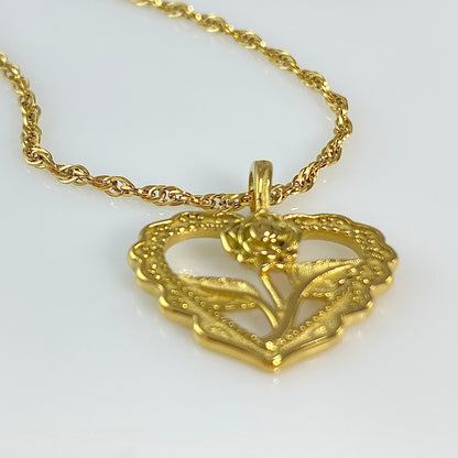 Heart Singapore Chain Necklace