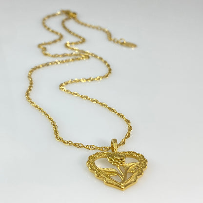 Heart Singapore Chain Necklace