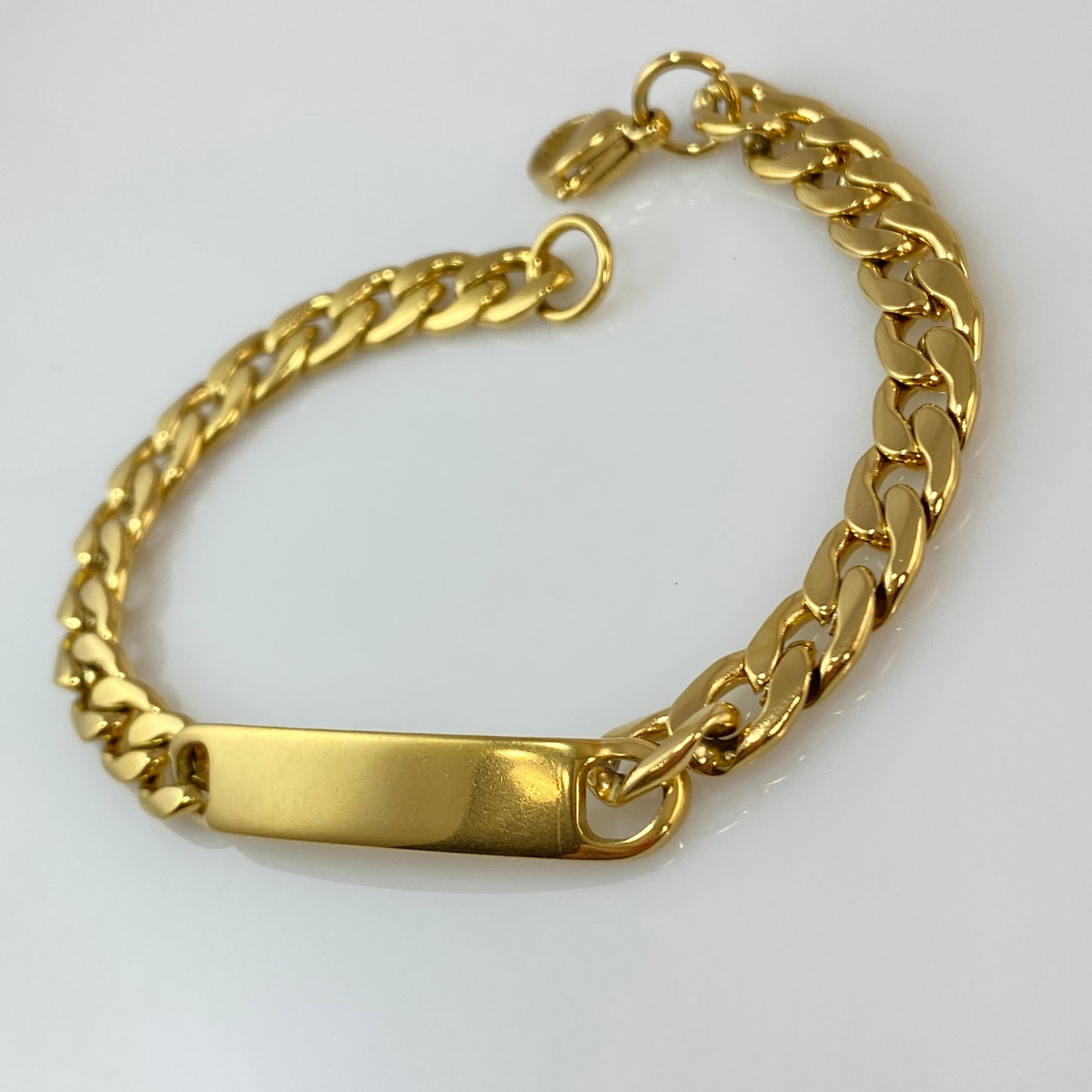 Bracelet d'identification Miami Cuban de 10 mm de large en acier inoxydable 316L