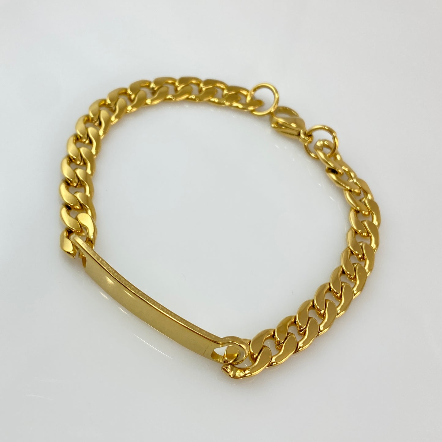 Bracelet d'identification Miami Cuban de 10 mm de large en acier inoxydable 316L