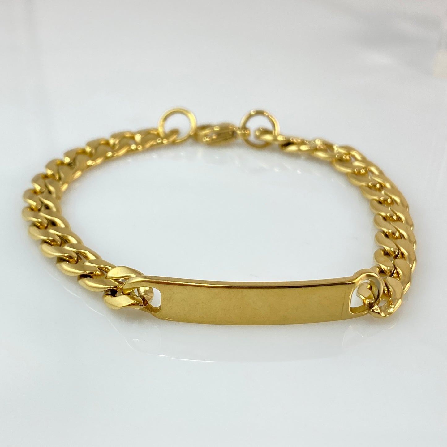 Bracelet d'identification Miami Cuban de 10 mm de large en acier inoxydable 316L