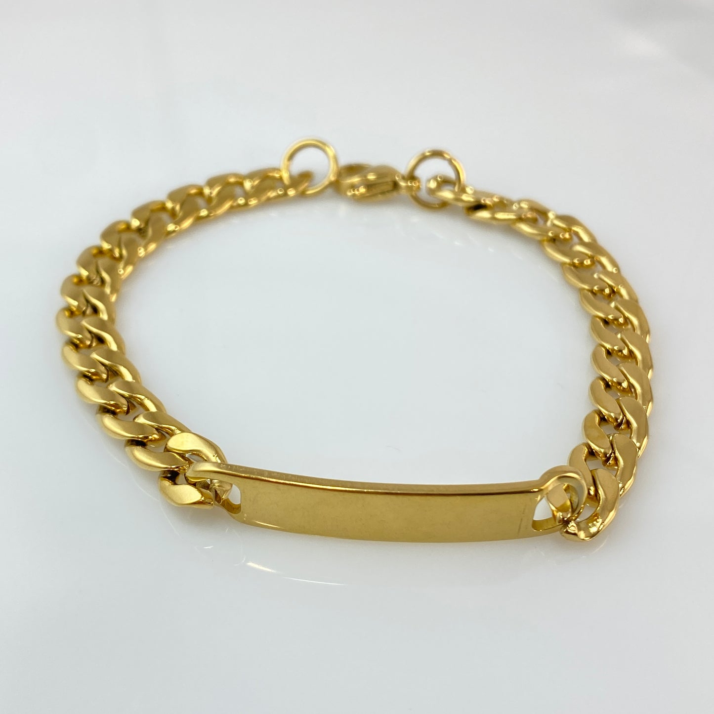 Bracelet d'identification Miami Cuban de 10 mm de large en acier inoxydable 316L