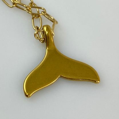 Whale Tail Paperclip Necklace