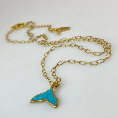 Whale Tail Paperclip Necklace