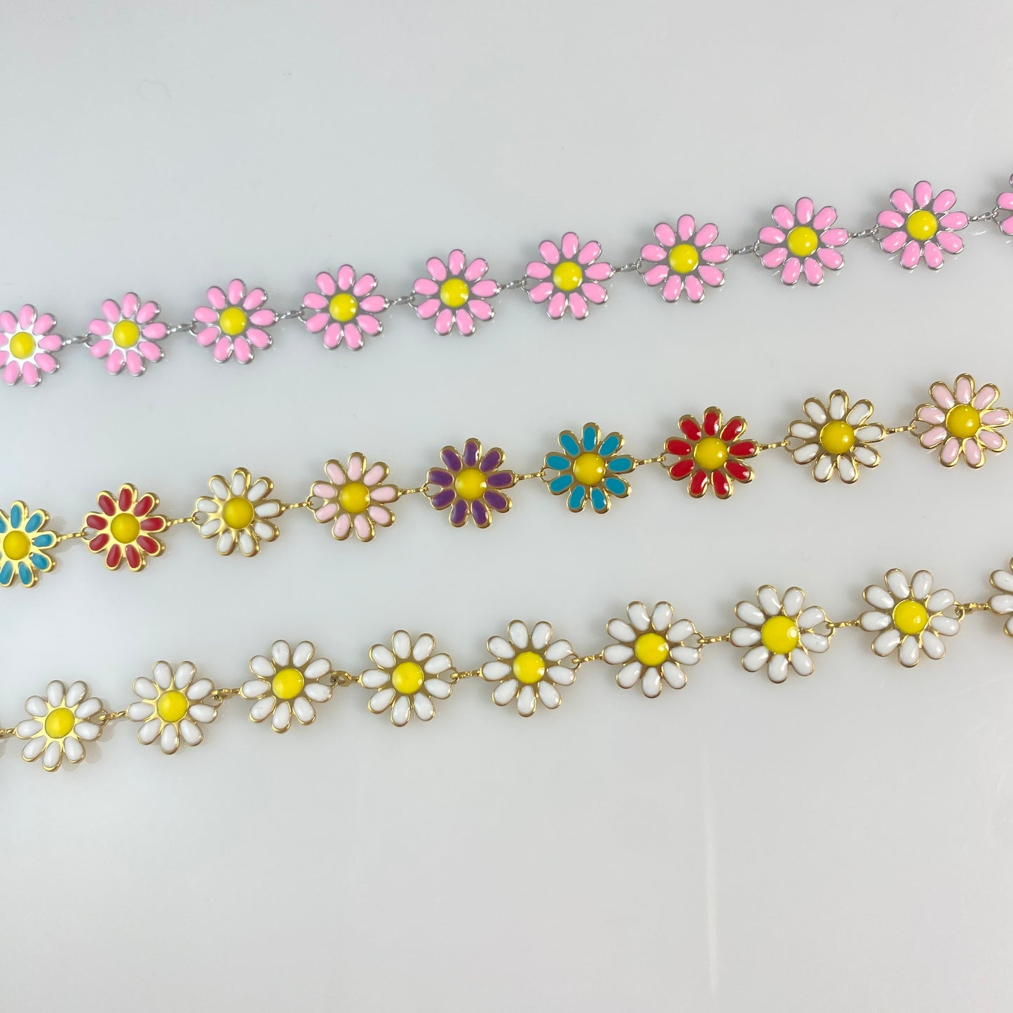 Enamel Flower Necklace
